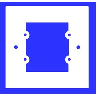 Kramer Panel 2xModul 86x86 2xModuler Hvit